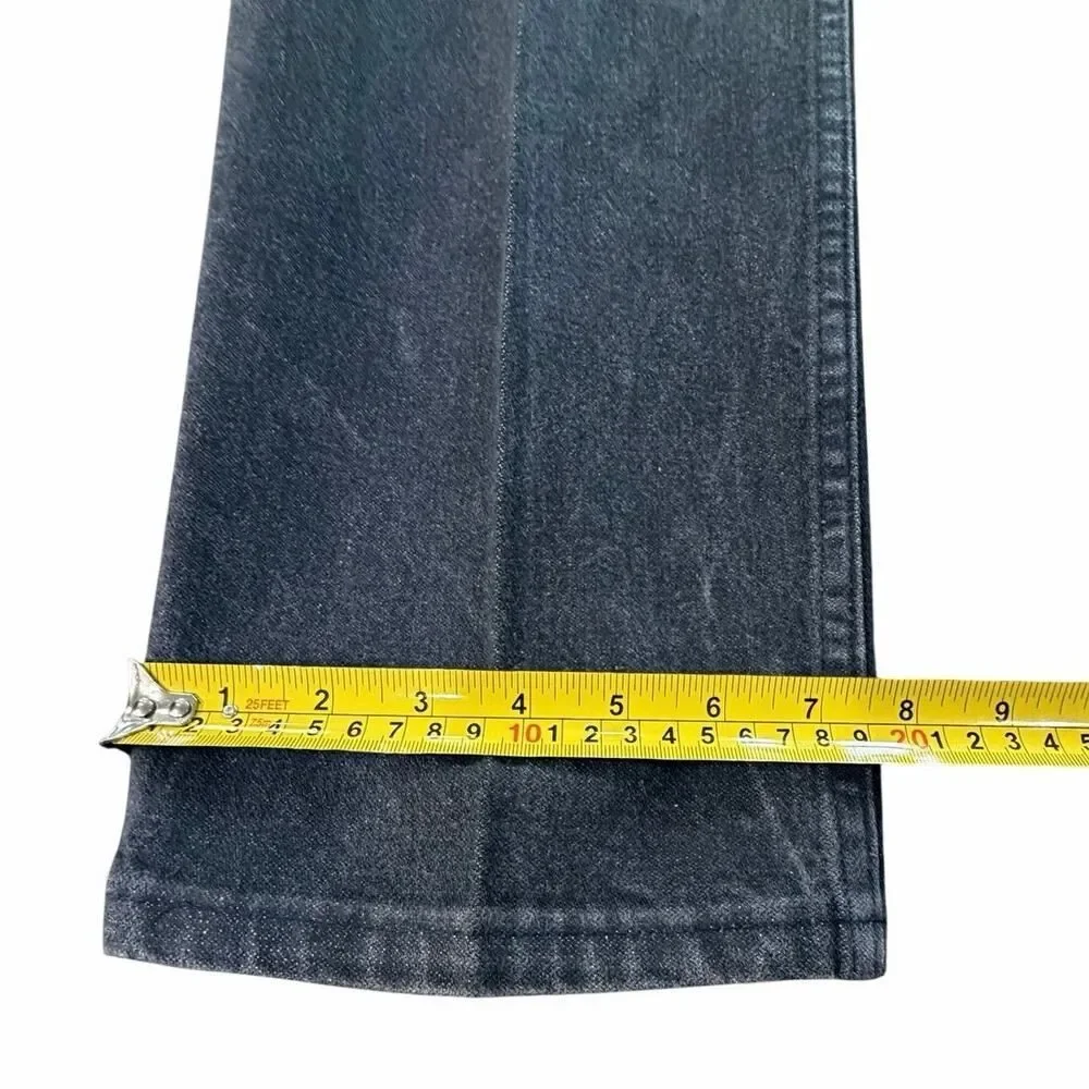 Vintage 90s Wrangler Jeans Black Faded Denim USA Made Cowboy Cut Mens 29x32 EUC